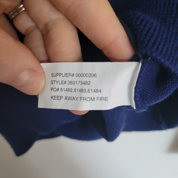 Polo by Ralph Lauren Boys Small (8) Blue Sweater 100% Cotton Vneck Long Sleeve - Picture 5 of 7